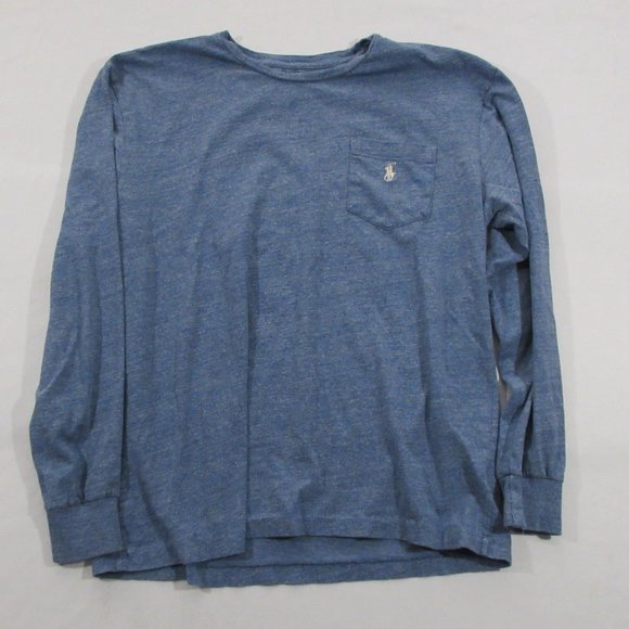 Polo Ralph Lauren Blue Sz Medium Sweatshirt Front Pocket Crew Neck Long Sleeve - Picture 2 of 9
